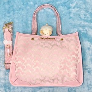 Juicy Couture Light Baby Pink Tote with Cream Accents circa 2022